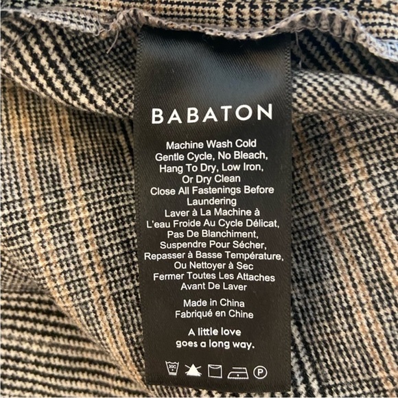 Aritzia Babaton Billy Midi Skirt in Grey Plaid - Picture 7 of 8